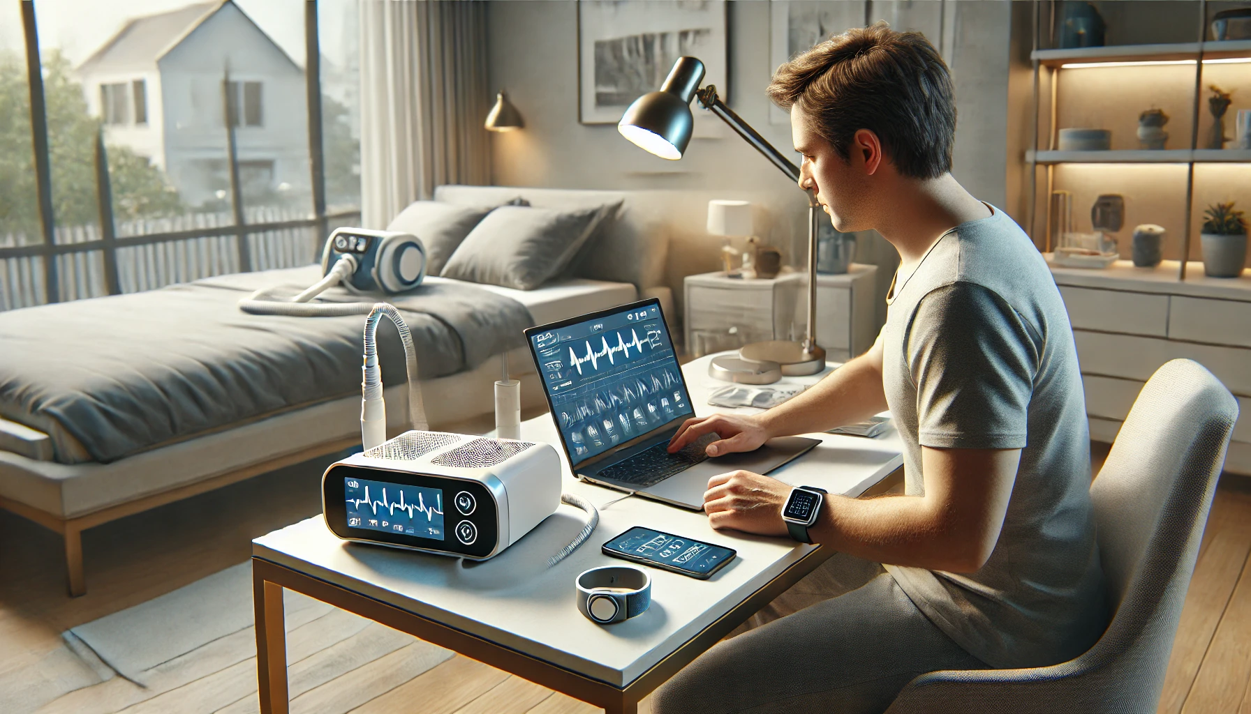 Remote health monitoring device syncing data